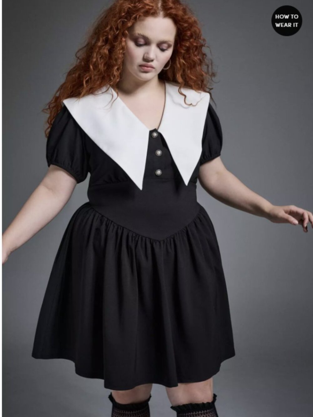 Torrid- Nightfall Collared Mini Dress - Picture 3 of 6